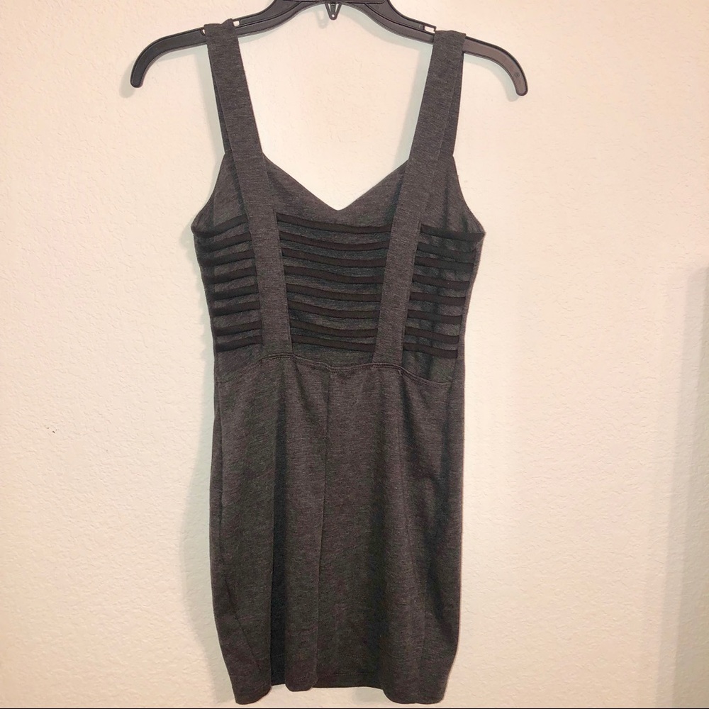 Grey and Black Mini Dress